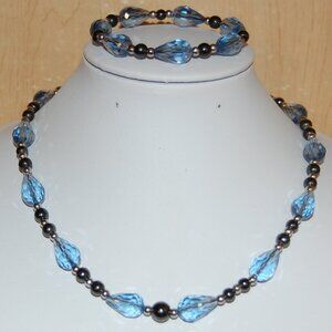 2 Pcs,Necklace,Bracelet,Magnetic Necklace,Magnetic Bracelet,Glass,Magnetic Beads